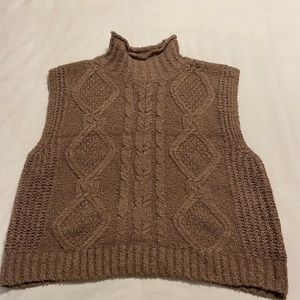 Cable knit sweater vest